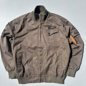 Vintage Freestep Bomber Jacket Brown & khaki colorway - L
